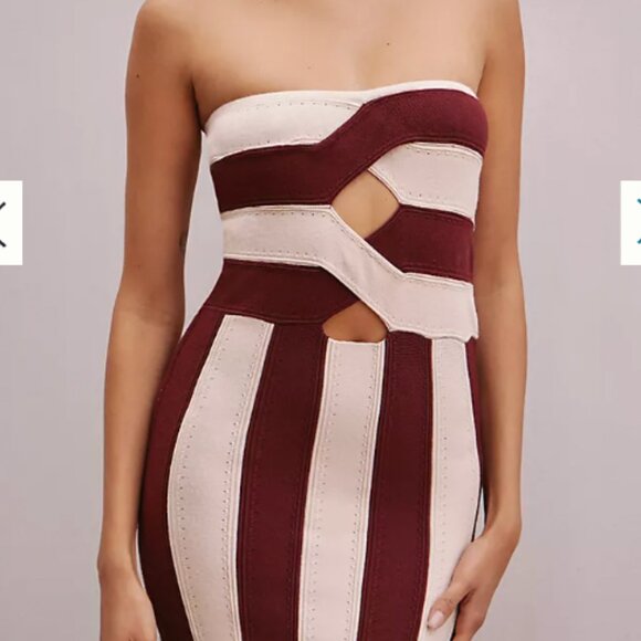 Celandine Strapless Cutout Knit Midi Dress‎ - Picture 2 of 9